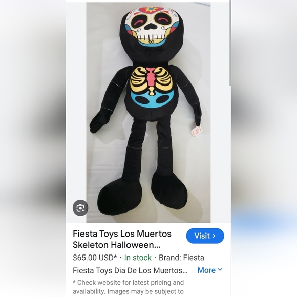 Fiesta Colorful Day of the Dead Plush - Picture 2 of 2